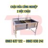 Chậu rửa công nghiệp 2 hộc chậu Inox Thái Bình