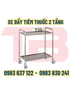 XE ĐẨY TIÊM THUỐC 2 TẦNG