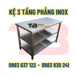 Kệ 3 tầng phẳng Inox Thái Bình
