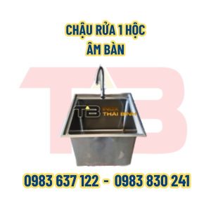 Chậu rửa 1 hộc âm bàn Inox Thái Bình