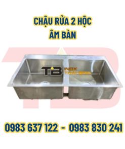 Chậu rửa 2 hộc âm bàn Inox Thái Bình