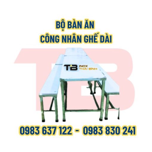 bo-ban-an-cong-nhan-ghe-dai-inox-thai-binh