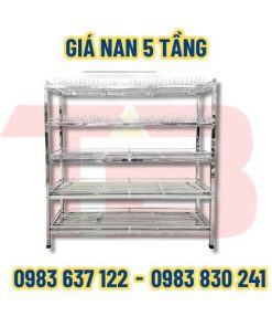 Gía nan 5 tầng Inox Thái Bình