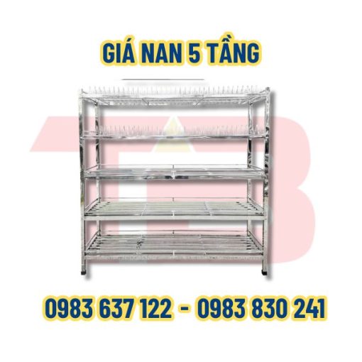 Gía nan 5 tầng Inox Thái Bình