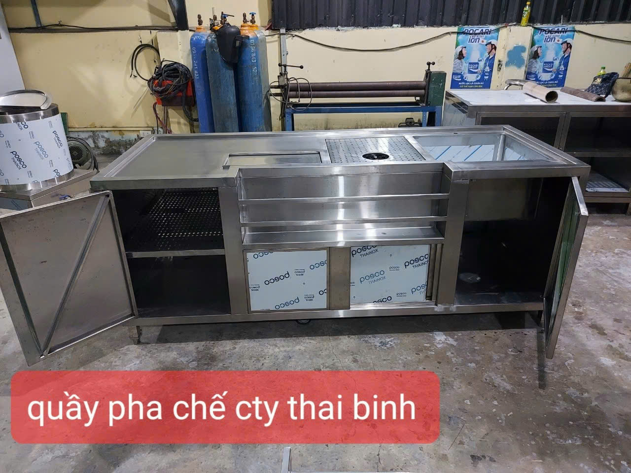 Quầy pha chế gia công Inox Thái Bình
