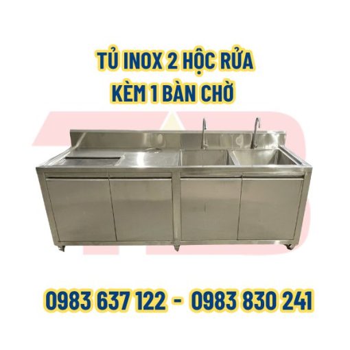 Tủ inox 2 hộc 1 cánh chờ gia công theo yêu cầu
