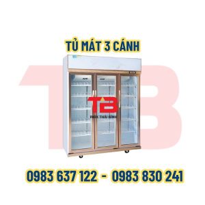 Tủ mát 3 cánh Inox Thái Bình
