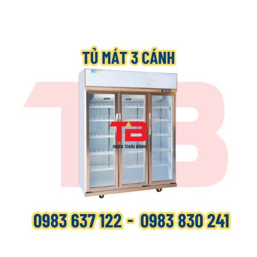Tủ mát 3 cánh Inox Thái Bình
