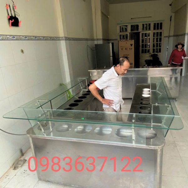 Tủ nấu cháo dinh dưỡng sử dụng điện và gas Inox Thái Bình