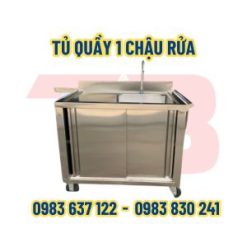 Tủ quầy 1 chậu rửa gia công theo yêu cầu