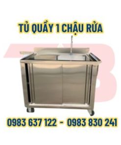Tủ quầy 1 chậu rửa gia công theo yêu cầu