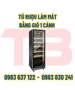 Tủ rượu làm mát bằng gió 1 cánh Inox Thái Bình