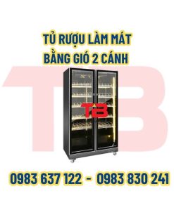 Tủ rượu làm mát bằng gió 2 cánh Inox Thái Bình