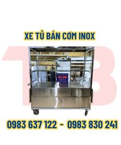 Xe tủ bán cơm inox Inox Thái Bình