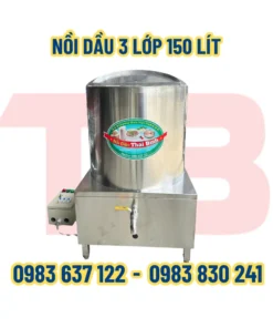 NỒI ĐIỆN 3 LỚP 150 LÍT INOX 304