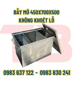 BẪY MỠ INOX 450x700x500 KHÔNG KHOÉT LỖ