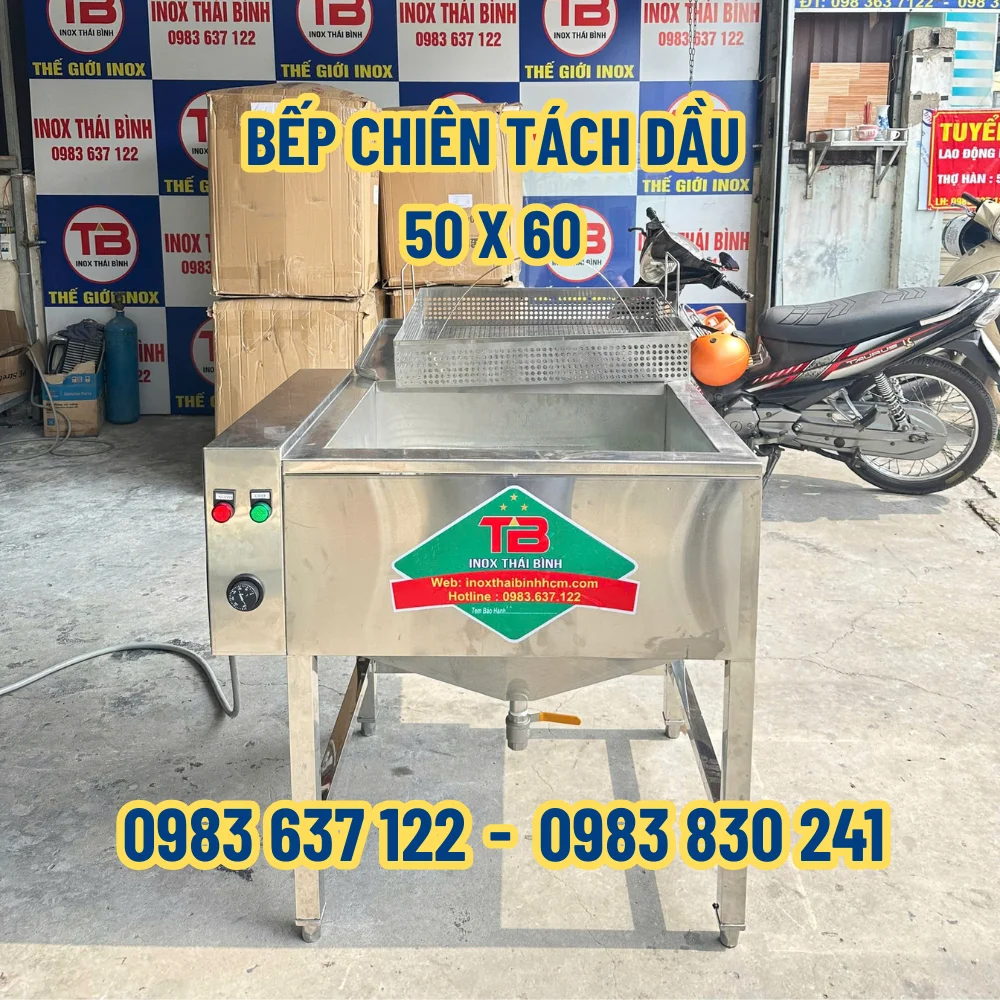 BẾP CHIÊN TÁCH DẦU 50x60 - KHOANG CHIÊN SIÊU RỘNG - Ảnh 3