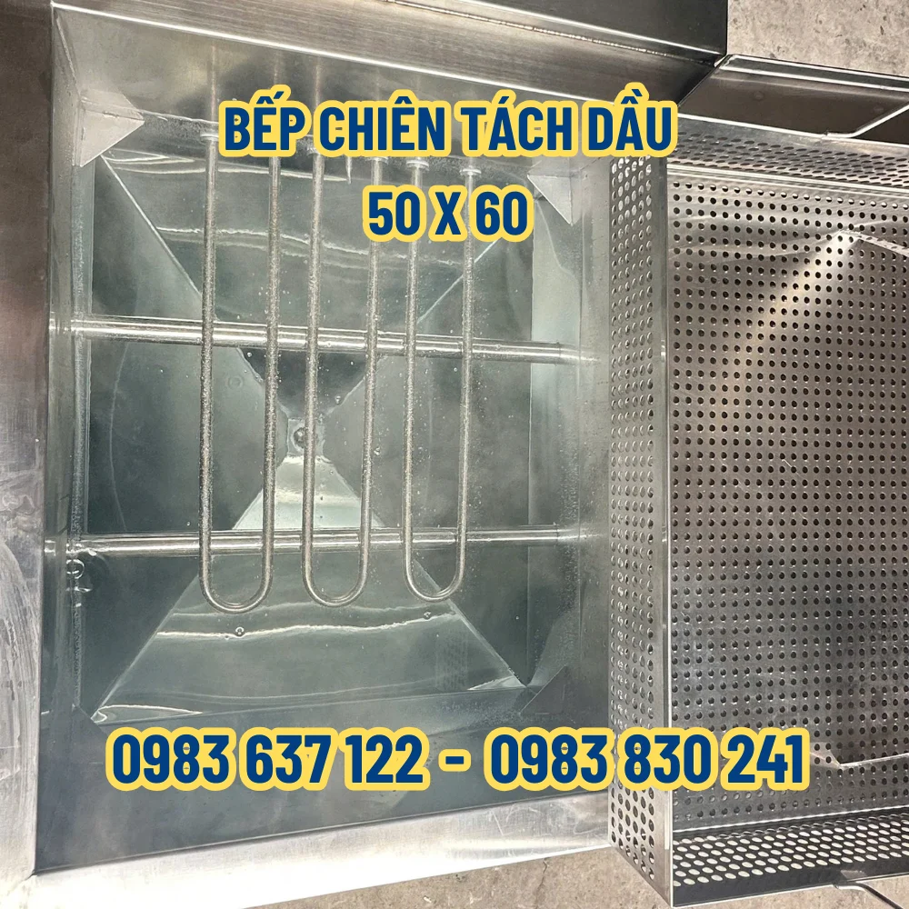BẾP CHIÊN TÁCH DẦU 50x60 - KHOANG CHIÊN SIÊU RỘNG - Ảnh 4