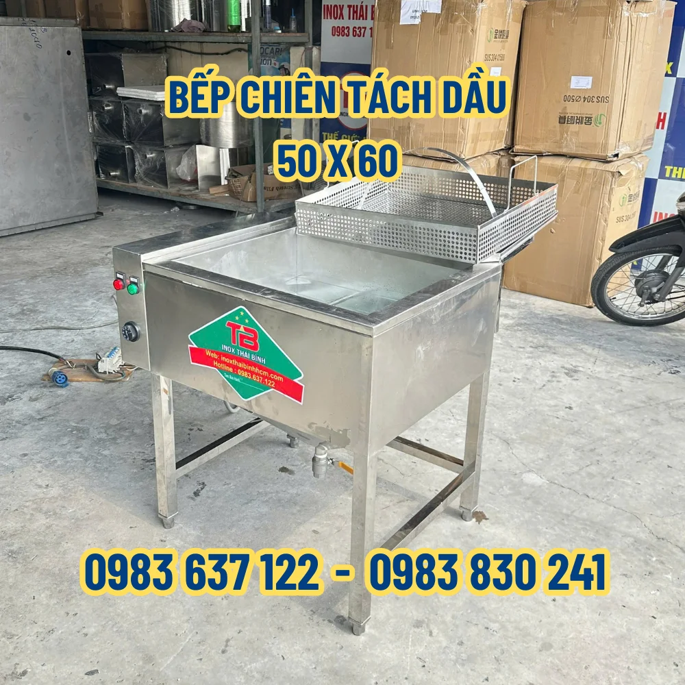 BẾP CHIÊN TÁCH DẦU 50x60 - KHOANG CHIÊN SIÊU RỘNG - Ảnh 2